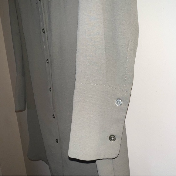 DKNY Size 4 Olive Green Shirt Dress Tunic Top - Picture 7 of 7